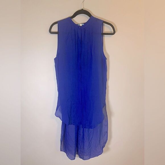 Anthropologie Tops - Anthropologie Leifnotes Blue High/lo tank tunic size 6